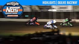 World of Outlaws NOS Energy Drink Sprint Cars | Ogilvie Raceway | June 8, 2024 | HIGHLIGHTS