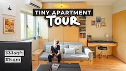 Tiny Apartment TOUR - I custom-built EVERYTHING for maximum storage efficiency