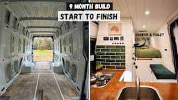 DIY Camper Van Conversion | Full Build Timelapse