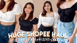 SHOPEE HAUL (accessories, organizers, crop tops & beauty products) | Kayla Mendoza