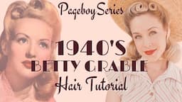 1940's Victory Rolls| Betty Grable Inspired Pageboy Hair Tutorial