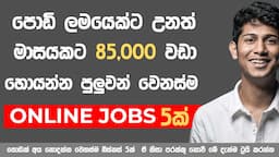 Top 5 Online Jobs For student 2024 Sinhala | How to earn e money Sri Lanka | Business ideas