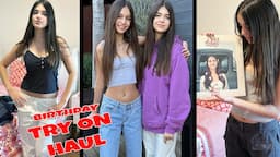 WHAT We GOT for OUR BiRTHDAYS & TRY On HAUL | Emily and Evelyn