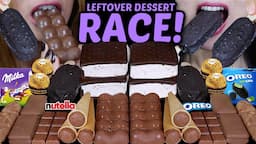 ASMR LEFTOVER DESSERT RACE! AERO BUBBLY CHOCOLATE, MILKA, MINT OREO ICE CREAM FERRERO ROCHER 먹방