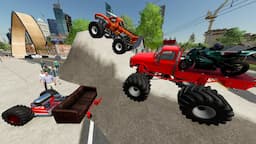 Stuntman Competition with Monster Trucks | Farming Simulator 22