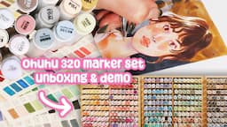 Are these WORTH IT? ✦ Ohuhu Honolulu 320 marker set Review + Demo