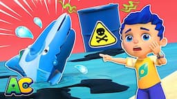 SHARK JET-SKI Rescue from Marine Pollution! | Kids Learn Ecology | AnimaCars | Animal Trucks Cartoon