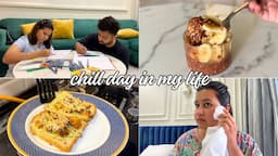 vlog~ chill day in my life | skincare routine, overnight oats, dishwasher experience & more