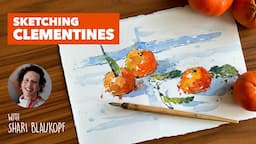 Sketching Clementines in Watercolour and Ink: My step-by-step guide