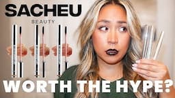 SACHEU BEAUTY STAY-N PEEL OFF TATTOO LIP LINER REVIEW | First Impression, Tutorial + Wear Test 2024