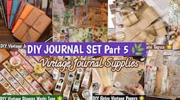 DIY JOURNAL SET PART 5 🌟 Vintage Journal Set at home #craftersworld #journal #journalsupplies #diy