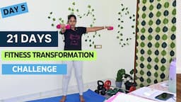 Day 5 | June Month 21 Days Fitness Transformation Challenge | 6 Effective Home Workouts