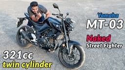 Man and machine with good raw power - Yamaha MT03 ride review - 300cc twin cylinder bikes in India