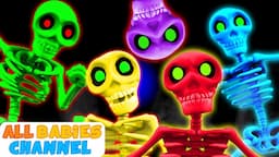 Dance with the Skeletons | Five Little Skeletons | Scary Rhymes for Kids | All Babies Channel