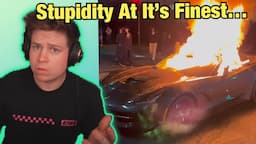 MORON BURN DOWN C7 CORVETTE FOR CLOUT!!! (Instagram Car Fails)