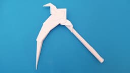 How to make a battle sickle/scythe from paper. Origami weapons. Paper weapons