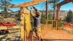 Framing Walls in an Off Grid Outdoor Kitchen w Self-Milled Lumber Ep 6