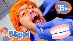 Blippi Goes To The Dentist | BEST OF BLIPPI TOYS | Educational Videos for Kids