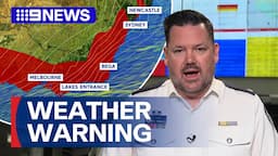 Severe weather warning as millions told to stay home | 9 News Australia