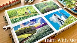 Paint With Me ⎥Studio Ghibli Landscape Gouache Painting + Relaxing Art 🌱