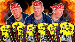 Eating SEVEN Spiciest Chips in the WORLD!! Mega Paqui Challenge!!