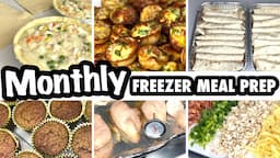 ❄️ MONTHLY FREEZER MEAL PREP | EASY FREEZER MEALS | MEAL PREP FOR FAMILY, COOK WITH ME 2022 👩🏻‍🍳