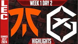 FNC vs GX Highlights | LEC W1D2 Summer 2024 | Fnatic vs GiantX Week 1 Day 2