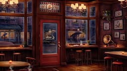 Night Owl Jazz Cafe Ambience with Relaxing Jazz Music & Rain Sounds