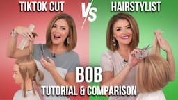 DIY Bob Ponytail Cut Tutorial VS Professional Hairstylist