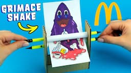 GRIMACE SHAKE DIY 💙 How to Make and Draw Easy Paper Craft