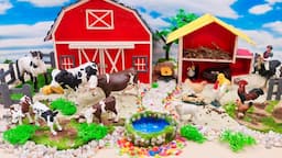 50 Minutes Best DIY Barnyard Horse, Cow Farm - Small Farm Diorama - Miniature Cattle Farm