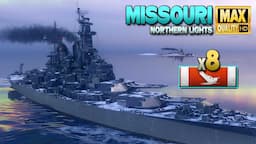 Battleship Missouri: 8 ships destroyed on map Northern Lights