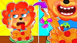 Lion Family | Yummy Food But It's Too Hot🥵 Best Parenting Life Hacks | Cartoon for Kids