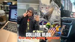 MY FAMU DIARY S1E3✩ | first day of spring semester