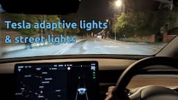 Tesla adaptive high beam (matrix) lights when driving under street lights