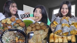 10 Seconds Golgappa, Momos, Hakka Noodles Chili Paneer, Samosa, Seekh Kabab Roll Eating Challenge