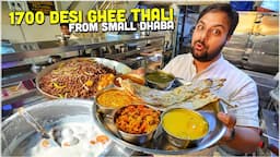 90/- Indian Street Food Desi Ghee Punjabi Thali 😍 Dal Makhani, Paneer Tikka Masala, Lachha Paratha