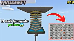 I made a giant gunpowder farm in my survival world || mcpe survival series #19 ||