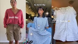 thrift flip magic clothes upcycling tik tok compilation