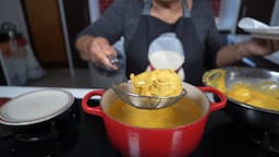 Making vada pav - popular Indian street food we learned from Youtube!