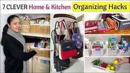 7 CLEVER Home & Kitchen Organization Ideas | Small Space Organizing | Add More Storage In Small Home