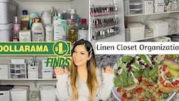 Affordable Ultimate LINEN CLOSET Organization with Dollarama 🇨🇦 Finds Home Organization Tips & Ideas