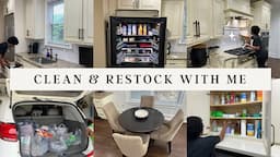 CLEAN WITH ME + HOUSE RESTOCK & ORGANIZE | HOME ORGANIZATION #cleanrestockorganize