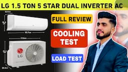 LG 1.5 Ton 5 Star Dual Inverter AC Load & Cooling Test || LG Ac Load test With Digital Meter