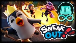 PINGUINS LOUCOS FUGINDO DE MONSTROS // SNEAK OUT