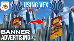 How To Create Banner Unroll CGI Ads Using VFX in Blender | Blender VFX Tutorial