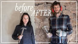 The first renovation project! * Repointing a stone wall with lime (in our mountain cabin)