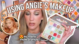 USING MY FRIEND’S MAKEUP BAG … FULL FACE OF (ANGIE’S) INDIE MAKEUP