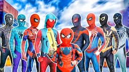 Where is KID SPIDER MAN??When 10 Superhero together rescue SPIDER MAN from JOKER (Action Real life)