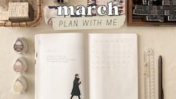 Plan With Me ✸ March 2022 Minimalist Bullet Journal Setup in my A5 Stalogy